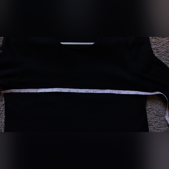 MagicLinen Elegant Black Long Sleeve Cotton and Linen Dress Size S - Picture 6 of 8